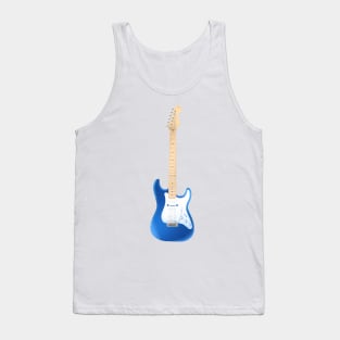 Sapphire Blue Electric Guitar Stratocaster Model Tank Top